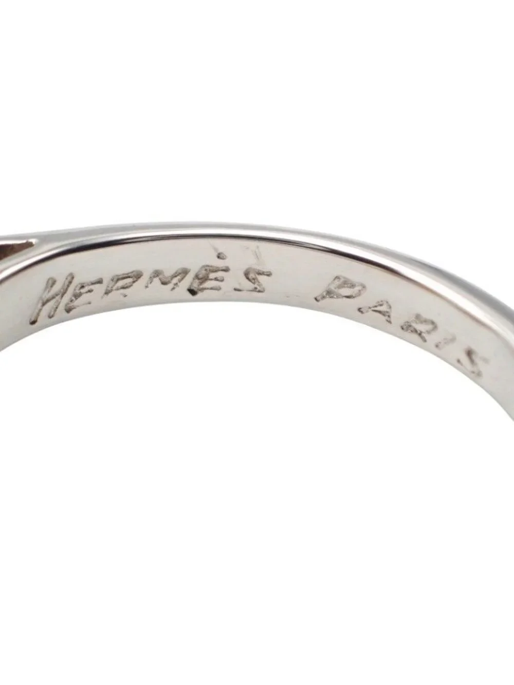 Hermes Chaine D'ancre Vintage Ring 18k Yellow Gold 925 Sterling Silver with
